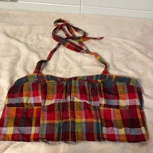 Plaid Halter Top